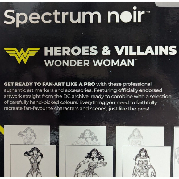 Spectrum Noir Wonder Woman Art Kit - 24 Piece Set Includes Markers & Prints - Picture 4 of 4